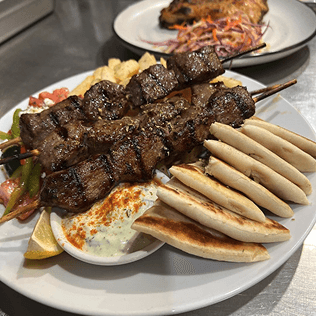 Traditional Greek souvlaki